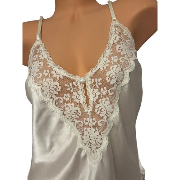 Vintage Maidenform Chantilly Ivory Nylon & Lace Camisole Slip 36 - Picture 2 of 8
